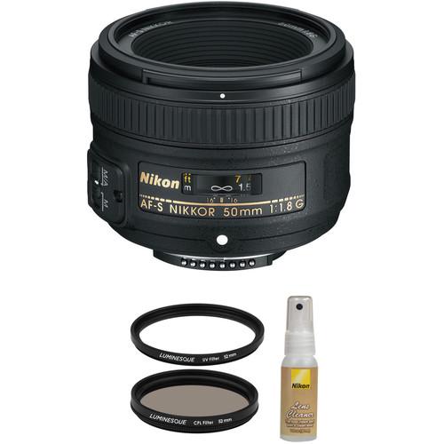 Nikon AF-S NIKKOR 50mm f 1.8G Lens with Accessory Kit