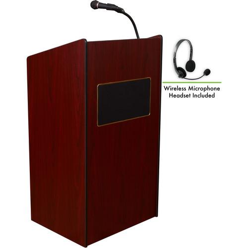 Oklahoma Sound 6010 Aristocrat Floor Lectern with LWM-7 Headset Wireless Microphone