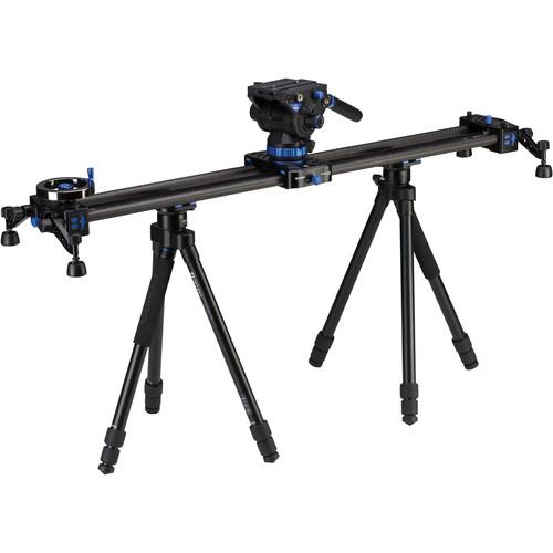 Benro MoveOver12 35.4" Dual Carbon Rail Slider Kit with Video Head & Tripods