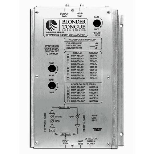 Blonder Tongue BIDA 75A-43 Two-Way Broadband Indoor Distribution Amplifier