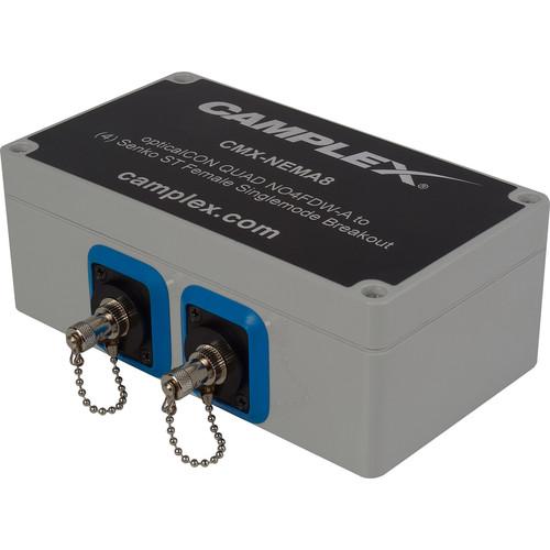 Camplex NO4FDW-A OpticalCON QUAD to 2 Duplex LC Female Singlemode Breakout Adapter Box