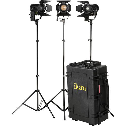 ikan Helia 40W Bi-Color LED Fresnel 3-Light Kit
