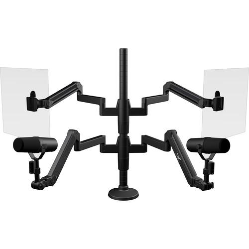 O.C. White ProBoom Ultima Dual Monitor Arm & 2 Microphone Boom SMS Package