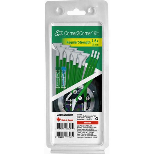 VisibleDust EZ Corner2Corner Regular Strength Kit with Green MXD-100 Vswabs