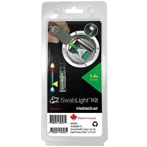 VisibleDust EZ SwabLight Sensor Cleaning Kit with 1.6x Green Vswabs and Sensor Clean Solution