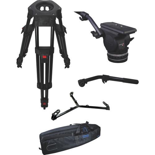 Cartoni Focus 18 Fluid Head with H604 Tripod Legs, Ground Spreader and 2nd Pan Bar