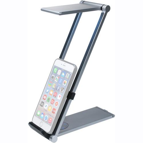 CTA Digital Foldable LED Desk Lamp Stand for Tablets and Smartphones