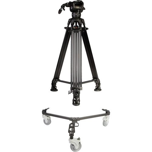 E-Image Two-Stage Aluminum Tripod with GH10 Head & Tripod Dolly Kit