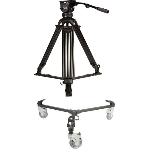 E-Image Two-Stage Aluminum Tripod with GH15 Head & Tripod Dolly Kit