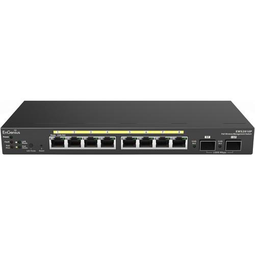 EnGenius Neutron Series 8-Port Gigabit PoE Layer 2 WLAN Controller Switch with 2 SFP Ports