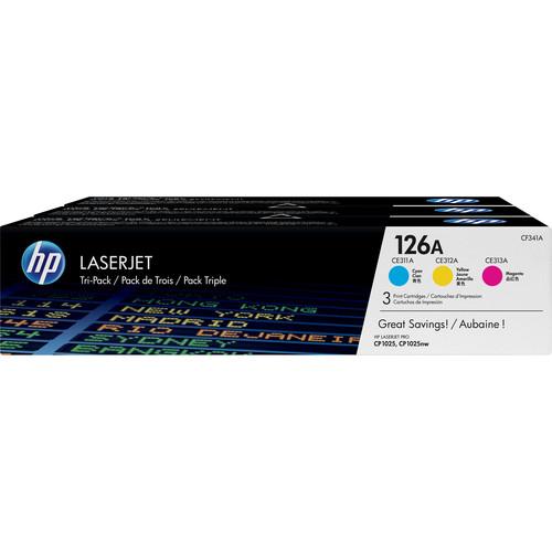 HP 126A 3-Pack Cyan Magenta Yellow LaserJet Toner Cartridges