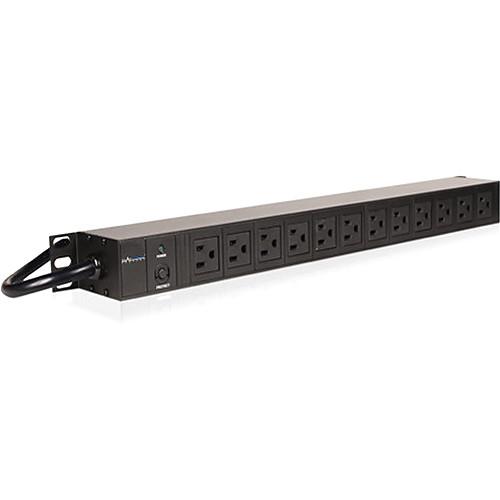 iStarUSA Vertical Style Power Distribution Unit with 12x NEMA 5-15R Outlets and 12