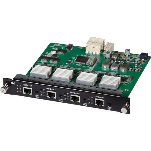 MuxLab 4 Channel HDBT LAN Input Card PoE 4K UHD for 16x16 Modular Matrix