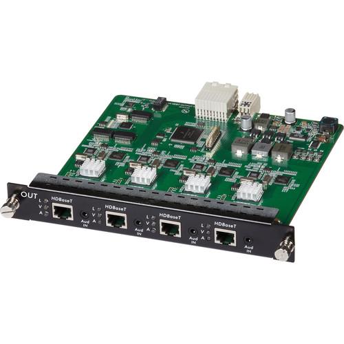MuxLab 4 Channel HDBT LAN Output Card PoE 4K UHD for 16x16 Modular Matrix
