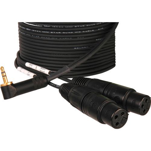 Sescom Dual XLR Female Unbalanced to 3.5mm Stereo Phone Jack Microphone Cable for Select Cameras and Audio Recorders