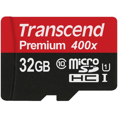 Transcend 32GB Premium UHS-I microSDHC Memory Card