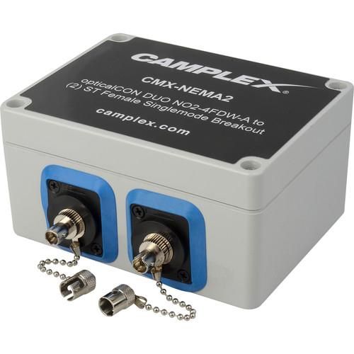 Camplex NO2-4FDW-A OpticalCON DUO to 2 ST Female Singlemode Breakout Adapter Box