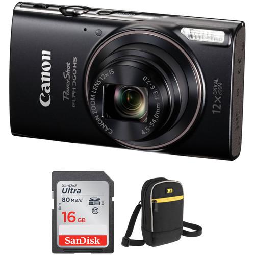 Canon PowerShot ELPH 360 HS Digital Camera with Free Accessory Kit