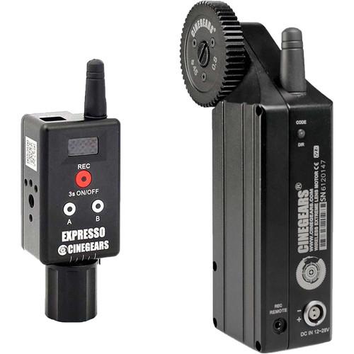 CINEGEARS Single Axis Wireless Follow Focus Mini Controller Kit with Extreme High Torque Motor