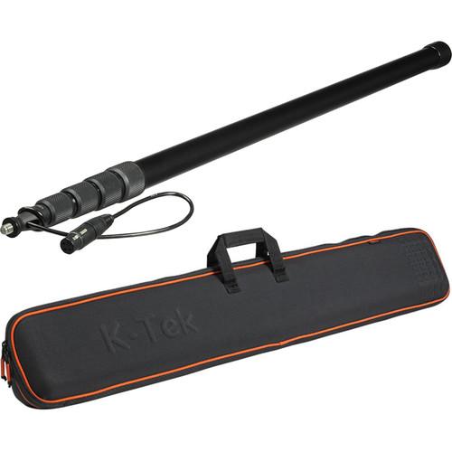 K-Tek KE-144 Aluminum Boom Pole with Internal Coiled XLR Cable and Case Kit