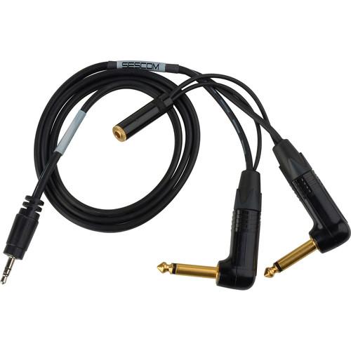 Sescom Blackmagic Cinema Camera to Audio Field Recorder Cable with Headphone Tap