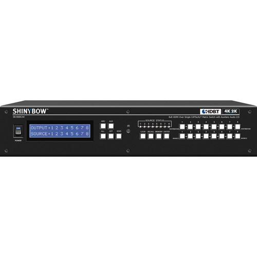 Shinybow 8 x HDMI In to 8 x HDMI or HDBaseT Out Matrix Routing Switcher with Audio I O