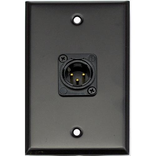 Whirlwind WP1B 1MNS 1-Gang Wall Plate with 1 Neutrik Male XLR Screw Terminal