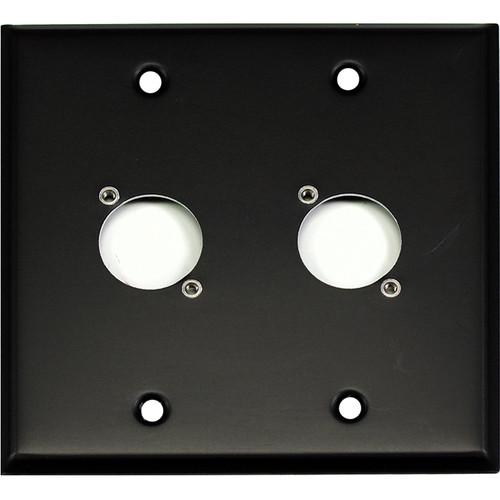 Whirlwind WP2B 2NDH 2-Gang Wall Plate Punched for 2 Neutrik XLR Terminals