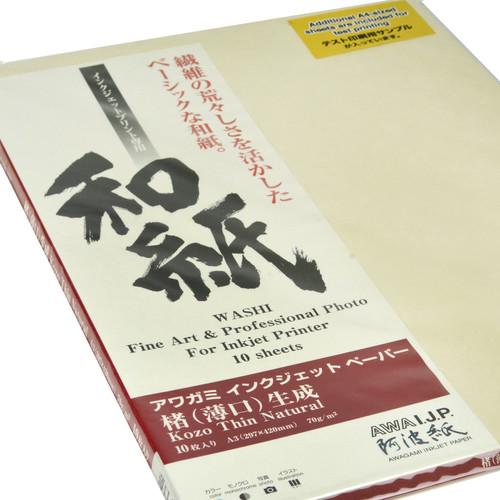 Awagami Factory Kozo Thin Natural Fine-Art Inkjet Paper