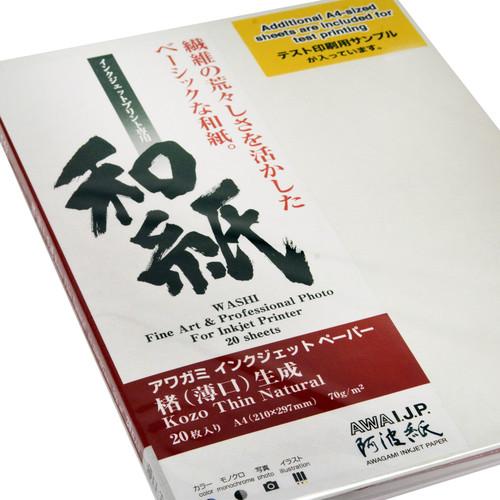 Awagami Factory Kozo Thin Natural Fine-Art Inkjet Paper