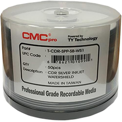 CMC Pro 700MB CD-R WaterShield Silver Printable 48x Discs