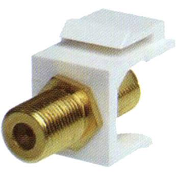 NTW F-Type Gold-Plated Coupler Keystone White