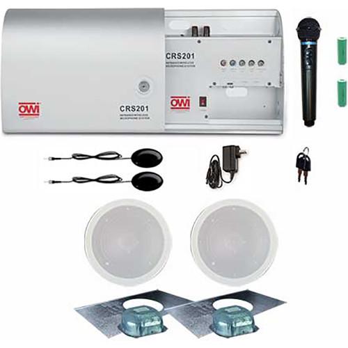 OWI Inc. Infrared Wireless Microphone System with One Handheld Mic and Two IC5 In-Ceiling Speaker