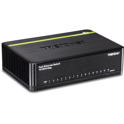 TRENDnet TE100-S16DG 16-Port 10 100 Mbps GREENnet Switch