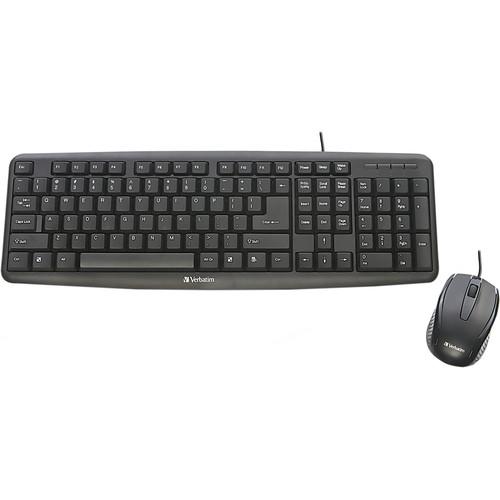 Verbatim Slimline Corded USB Keyboard and Mouse