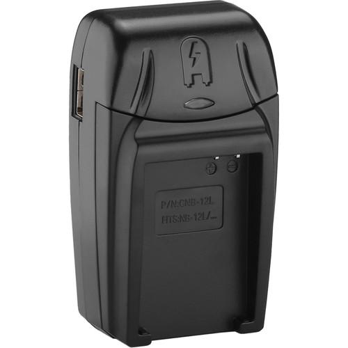 Watson Compact AC DC Charger Kit with Battery Adapter Plate for NB-12L