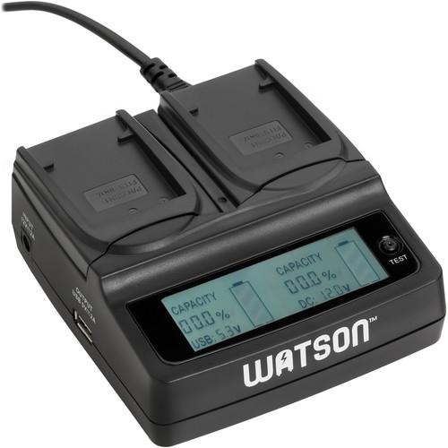 Watson Duo LCD Charger Kit with 2 Battery Adapter Plates for NP-BN1