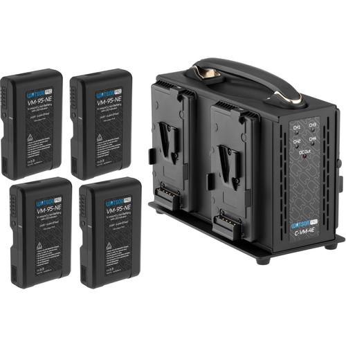 Watson Pro Four 14.8V 97Wh Batteries with LEDs & Quad Position Charger Kit