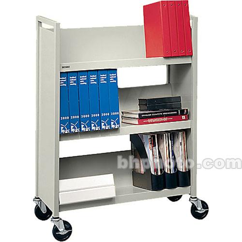 Bretford Mobile Utility Truck with 3 Slanted Shelves & Shippable by UPS - Gray Mist