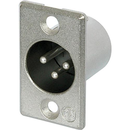 Neutrik NC3MP Three-Pin Male Chassis-Mount XLR Connector- Black