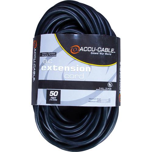 American DJ Accu-Cable 3-Wire Edison AC Extension Cord