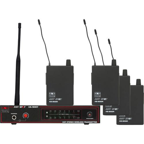 Galaxy Audio AS-900 Any Spot 4-Band Pack Wireless Personal Monitoring System