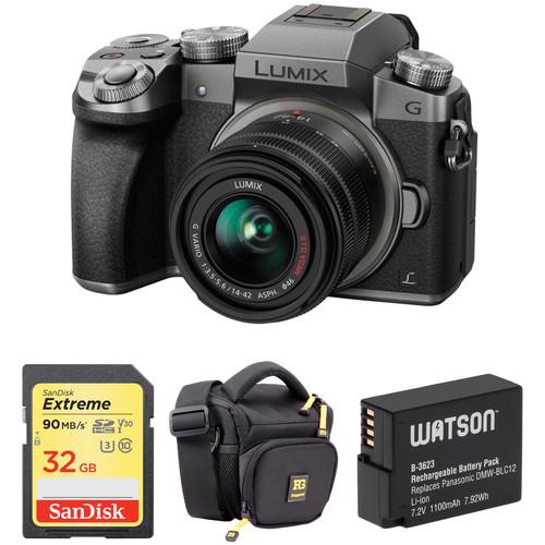 Panasonic Lumix DMC-G7 Mirrorless Micro Four Thirds Digital Camera with 14-42mm Lens and Accessory Kit