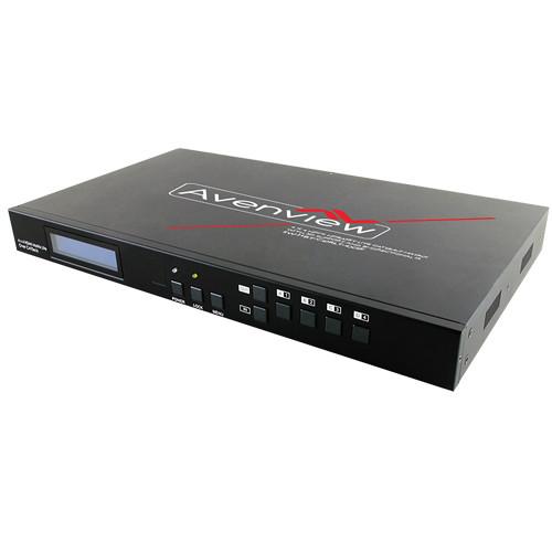 Avenview HDBaseT Lite 4x4 HDMI DVI to Cat5e 6 7 Matrix Switch
