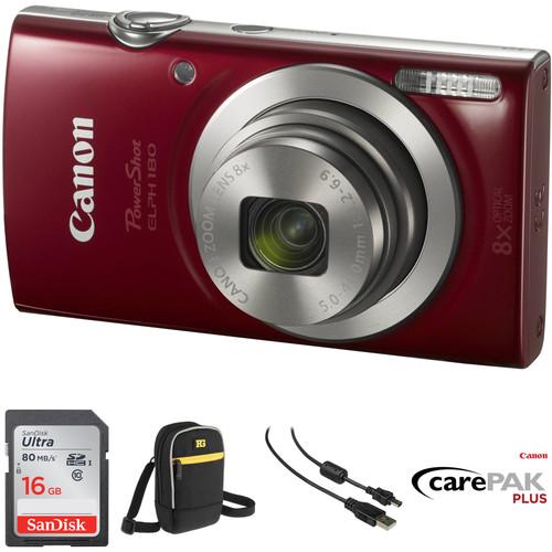 Canon PowerShot ELPH 180 Digital Camera Deluxe Kit