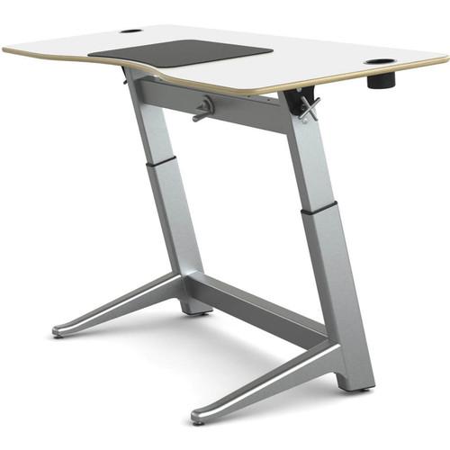 Focal Upright Furniture Locus Standing Desk with Glacier White Laminate Top