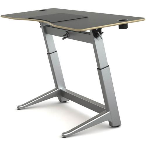 Focal Upright Furniture Locus Standing Desk with Matte Black Laminate Top
