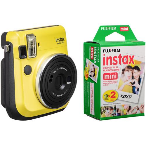 FUJIFILM INSTAX Mini 70 Instant Film Camera with 20 Sheets Film Kit