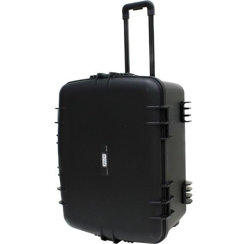JELCO Rugged Carry Case with Wheels, Extension Handle, and DIY Customizable Foam