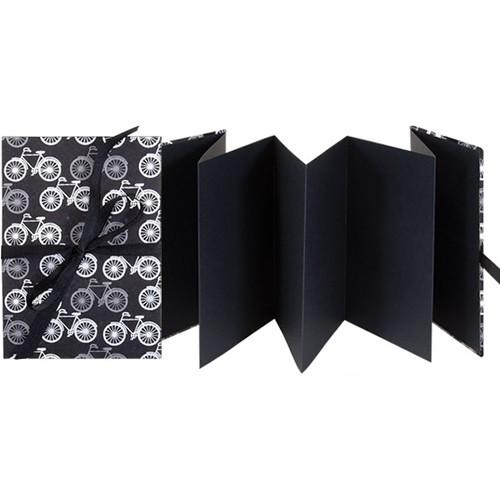 Lineco Accordion Album Kit with Black Pages and Bicycles Cover